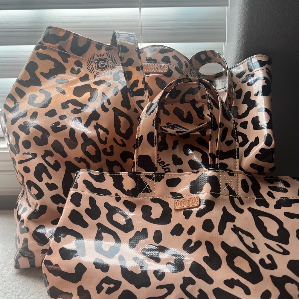 Consuela Leopard Print Tote Bag and matching lunch tote
